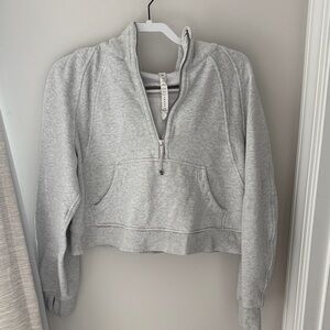 Lululemon Athletica Light Gray Quarter-Zip Hoodie